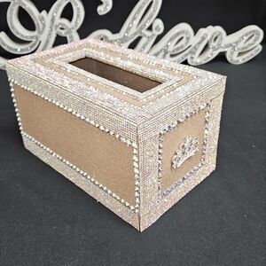 Rhinestone Embellished Tissue Box